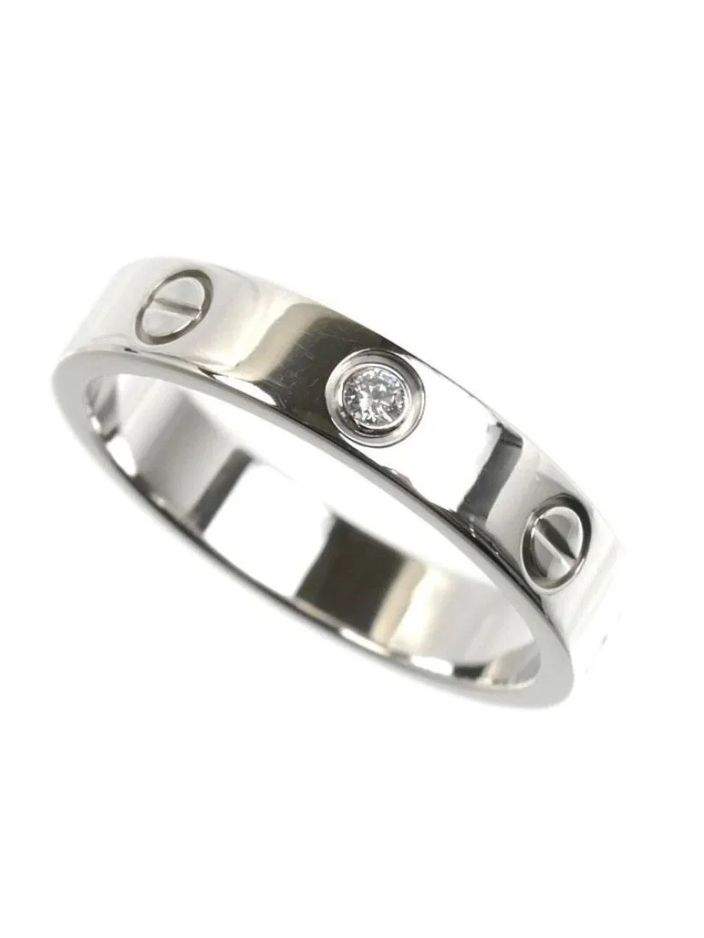 Cartier 18k White Gold Mini Love Diamond Ring